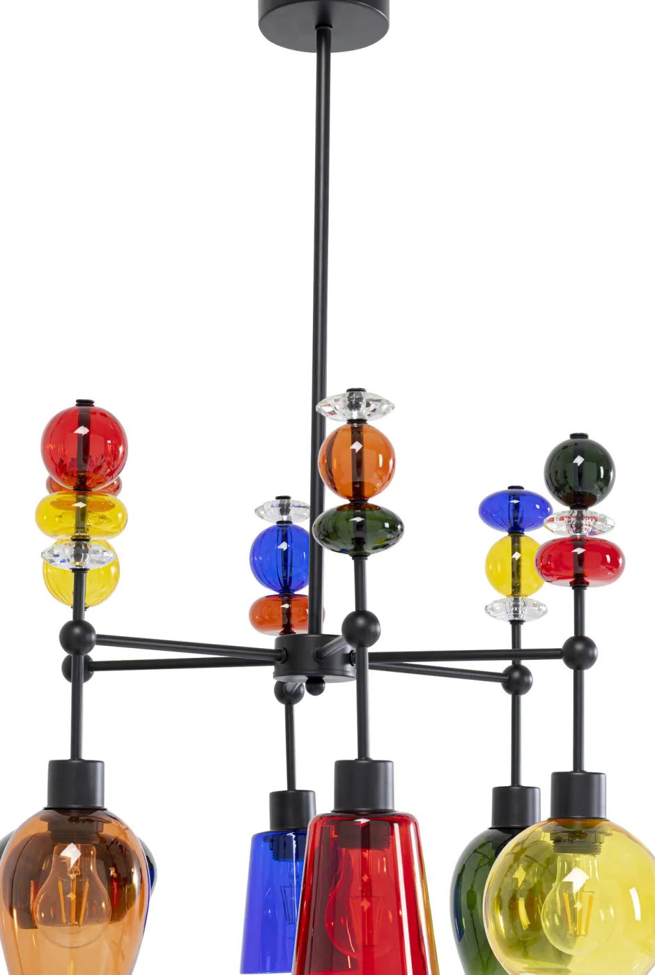 Lampa Wisząca Awangardowa Klosze Szklane Kolorowe 61x88 Cm*KARE Design Best