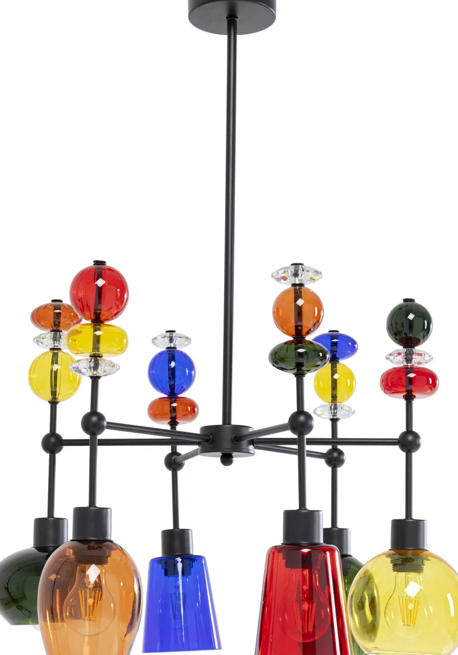 Lampa Wisząca Awangardowa Klosze Szklane Kolorowe 61x88 Cm*KARE Design Best