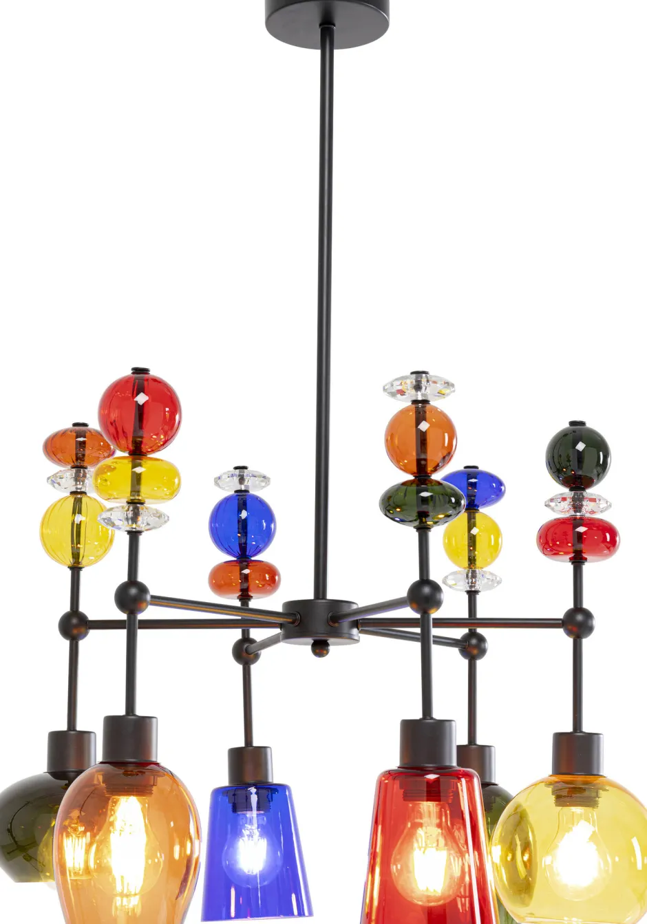 Lampa Wisząca Awangardowa Klosze Szklane Kolorowe 61x88 Cm*KARE Design Best