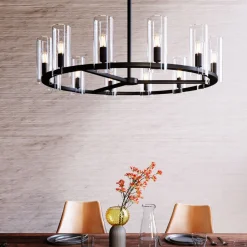 Lampa Wisząca Candel Crown Ø99 Cm Czarna - Klosze Szklane*KARE Design Sale