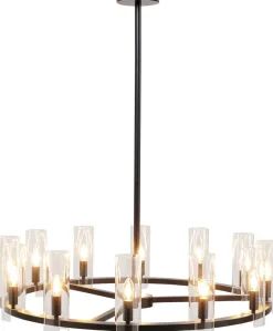 Lampa Wisząca Candel Crown Ø99 Cm Czarna - Klosze Szklane*KARE Design Sale