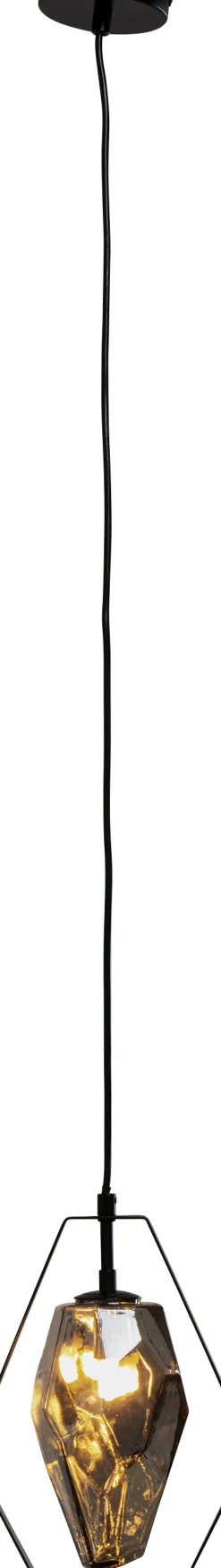 Lampa Wisząca Czarna Klosz Szklany G9 17x120 Cm*KARE Design Sale
