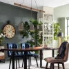 Lampa Wisząca Dining 120x120 Cm Szaro-drewniana*KARE Design Discount