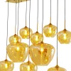 Lampa Wisząca Do Salonu Klosze Bursztynowe Szklane 110x160 Cm*KARE Design Hot