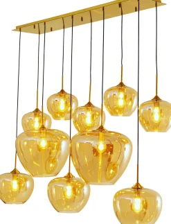 Lampa Wisząca Do Salonu Klosze Bursztynowe Szklane 110x160 Cm*KARE Design Hot