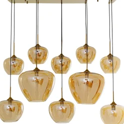 Lampa Wisząca Do Salonu Klosze Bursztynowe Szklane 110x160 Cm*KARE Design Hot