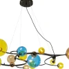 Lampa Wisząca Duża Z Kolorowymi Szklanymi Kloszami 150x150 Cm*KARE Design Sale