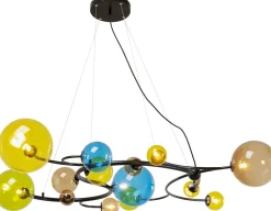 Lampa Wisząca Duża Z Kolorowymi Szklanymi Kloszami 150x150 Cm*KARE Design Sale