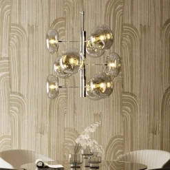 Lampa Wisząca Headlight 53x61 Cm Srebrna - Klosze Szklane*KARE Design New