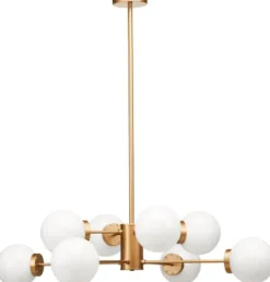 Lampa Wisząca Heavenly Ø98 Cm Złota - Klosze Białe*KARE Design Clearance