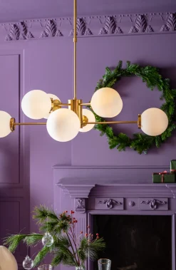 Lampa Wisząca Heavenly Ø98 Cm Złota - Klosze Białe*KARE Design Clearance