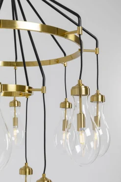 Lampa Wisząca Highlight 12L Ø97 Cm Czarno-złota - Klosze Transparentne*KARE Design