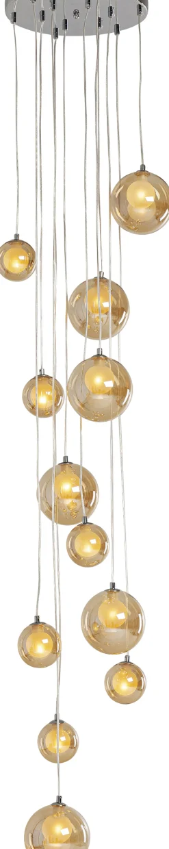 Lampa Wisząca Klosze Szklane Bursztynowe 12xG9 200 Cm*KARE Design New