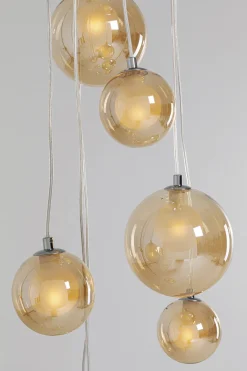 Lampa Wisząca Klosze Szklane Bursztynowe 12xG9 200 Cm*KARE Design New