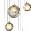 Lampa Wisząca Klosze Szklane Chromowe 12xG9 200 Cm*KARE Design Online