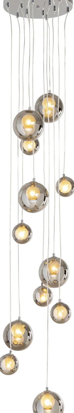 Lampa Wisząca Klosze Szklane Chromowe 12xG9 200 Cm*KARE Design Online