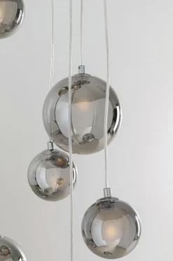 Lampa Wisząca Klosze Szklane Chromowe 12xG9 200 Cm*KARE Design Online