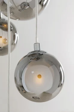Lampa Wisząca Klosze Szklane Chromowe 12xG9 200 Cm*KARE Design Online