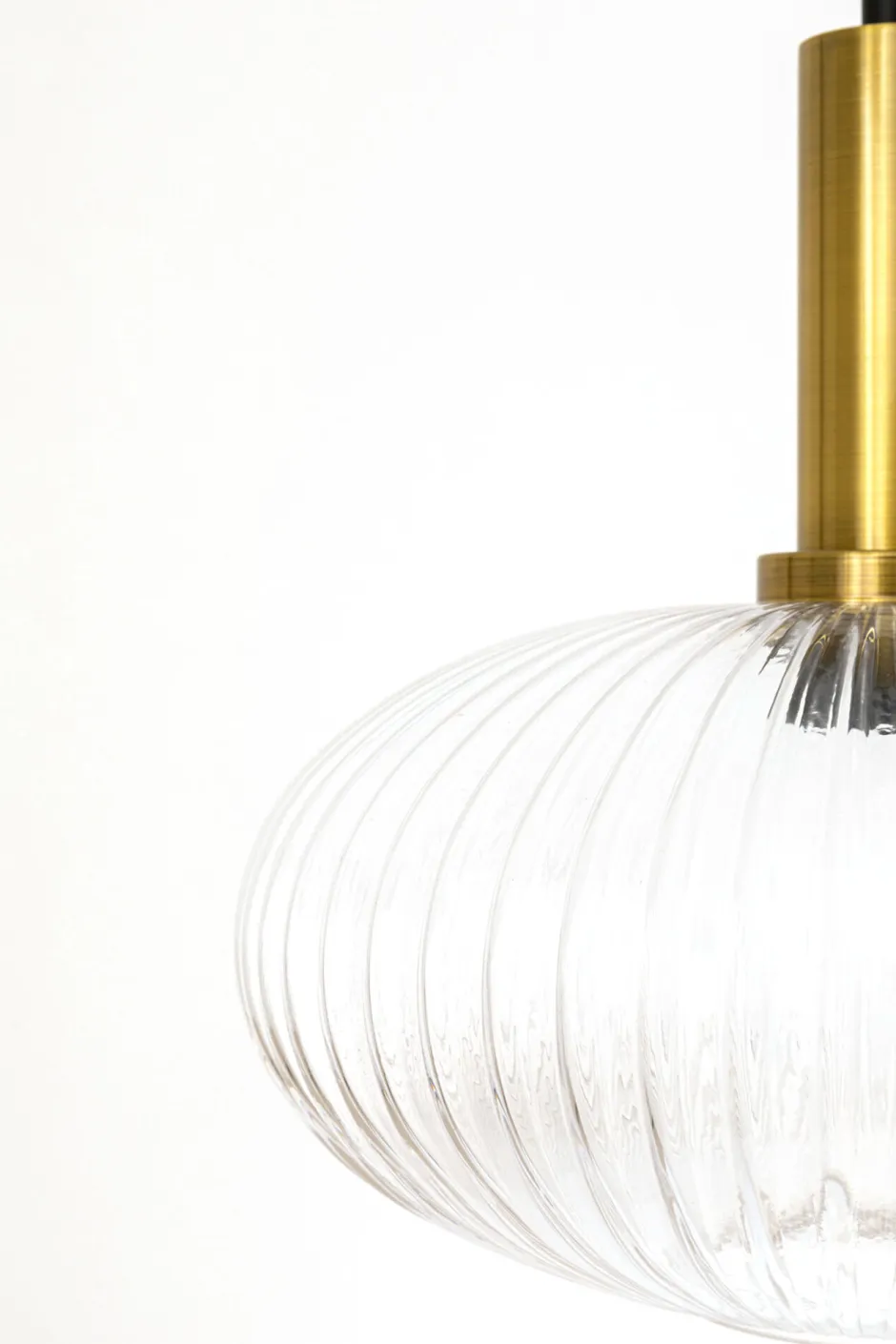 Lampa Wisząca Klosze Szklane Oprawki Złote Ø80 Cm*KARE Design