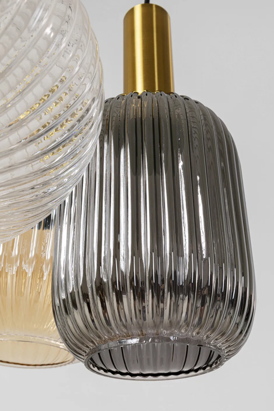 Lampa Wisząca Klosze Szklane Oprawki Złote Ø50 Cm*KARE Design Discount