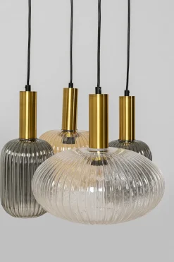 Lampa Wisząca Klosze Szklane Oprawki Złote Ø50 Cm*KARE Design Discount