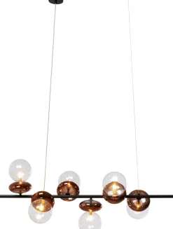 Lampa Wisząca Klosze Szklane Transparentne I Miedziane 115 Cm*KARE Design Discount