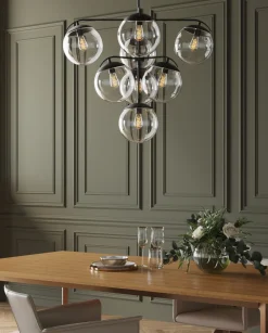 Lampa Wisząca Lasmina 91x110 Cm Czarna - Klosze Szklane*KARE Design Best