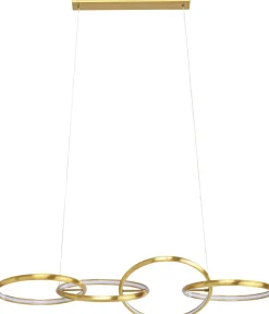 Lampa Wisząca LED Złote Okręgi Aluminium 105 Cm*KARE Design Online