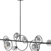Lampa Wisząca Nad Stół Czarna Klosze Szklane G9 110 Cm*KARE Design Hot