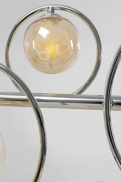 Lampa Wisząca Nad Stół Srebrna Klosze Szklane G9 110 Cm*KARE Design Hot