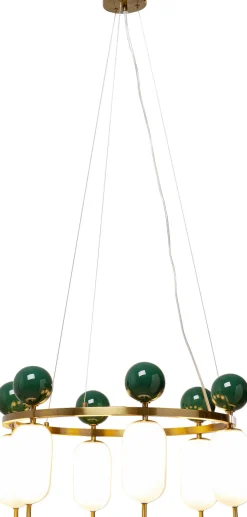 Lampa Wisząca Nowoczesna Złota Klosze Szklane Białe Ø68 Cm*KARE Design New
