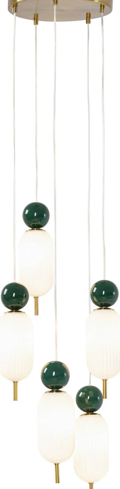 Lampa Wisząca Nowoczesna Złota Klosze Szklane Białe Ø36 Cm*KARE Design Online