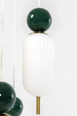Lampa Wisząca Nowoczesna Złota Klosze Szklane Białe Ø36 Cm*KARE Design Online