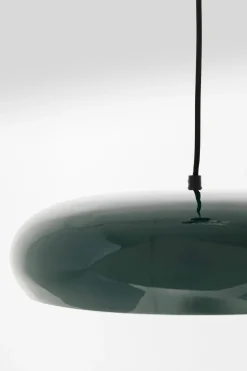 Lampa Wisząca Okrągła Ciemnozielona Stal Emaliowana Ø38 Cm*KARE Design