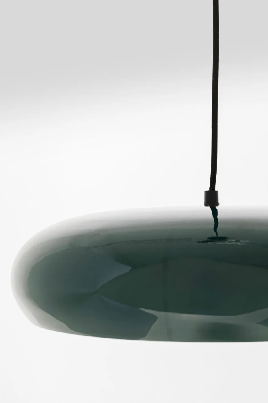 Lampa Wisząca Okrągła Ciemnozielona Stal Emaliowana Ø38 Cm*KARE Design