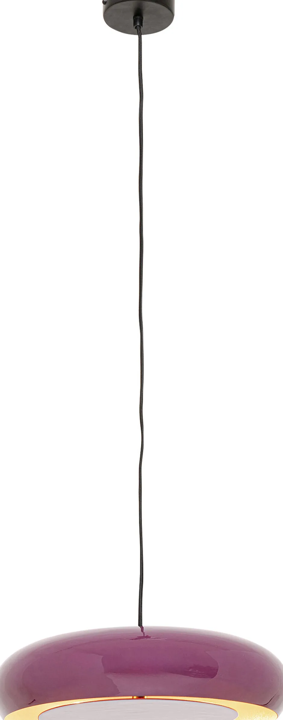 Lampa Wisząca Okrągła Fioletowa Stal Emaliowana Ø38 Cm*KARE Design Online