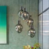Lampa Wisząca Przydymiona 5L Stal I Szkło Ø50x160 Cm*KARE Design