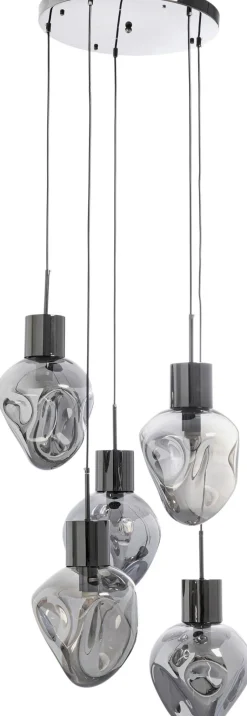 Lampa Wisząca Przydymiona 5L Stal I Szkło Ø50x160 Cm*KARE Design
