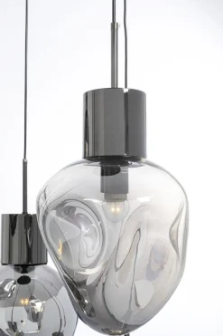 Lampa Wisząca Przydymiona 5L Stal I Szkło Ø50x160 Cm*KARE Design