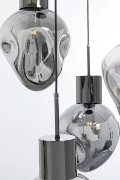 Lampa Wisząca Przydymiona 5L Stal I Szkło Ø50x160 Cm*KARE Design