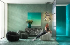 Lampa Wisząca Przydymiona 5L Stal I Szkło Ø50x160 Cm*KARE Design