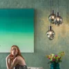 Lampa Wisząca Przydymiona 3L Stal I Szkło Ø45x160 Cm*KARE Design New