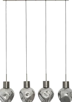 Lampa Wisząca Przydymiona 4L Stal I Szkło 110 Cm*KARE Design Sale