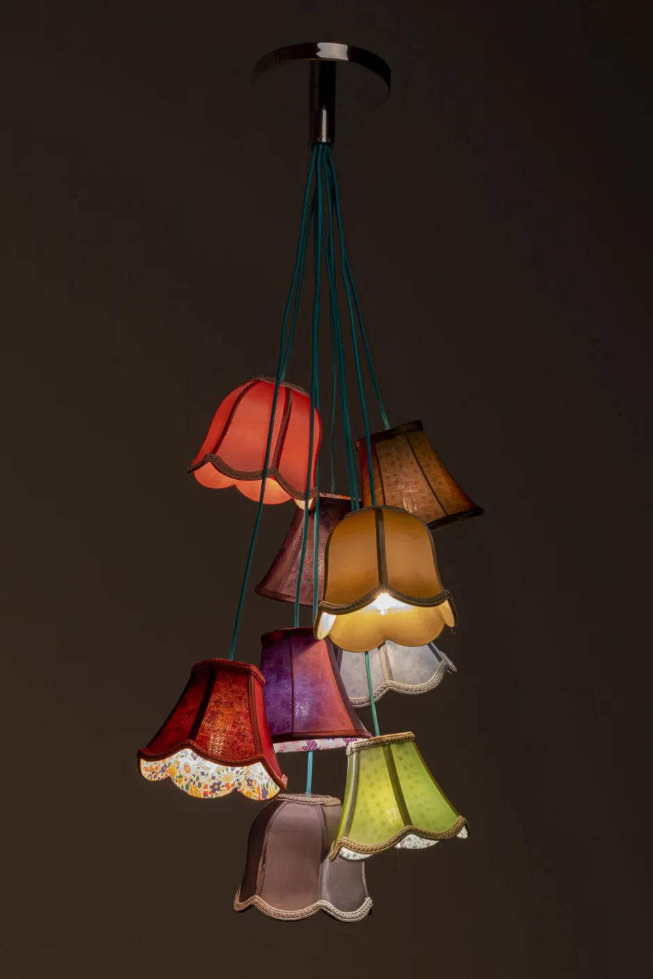 Lampa Wisząca Saloon Flowers 9L 60x110 Cm Kolorowa*KARE Design Online