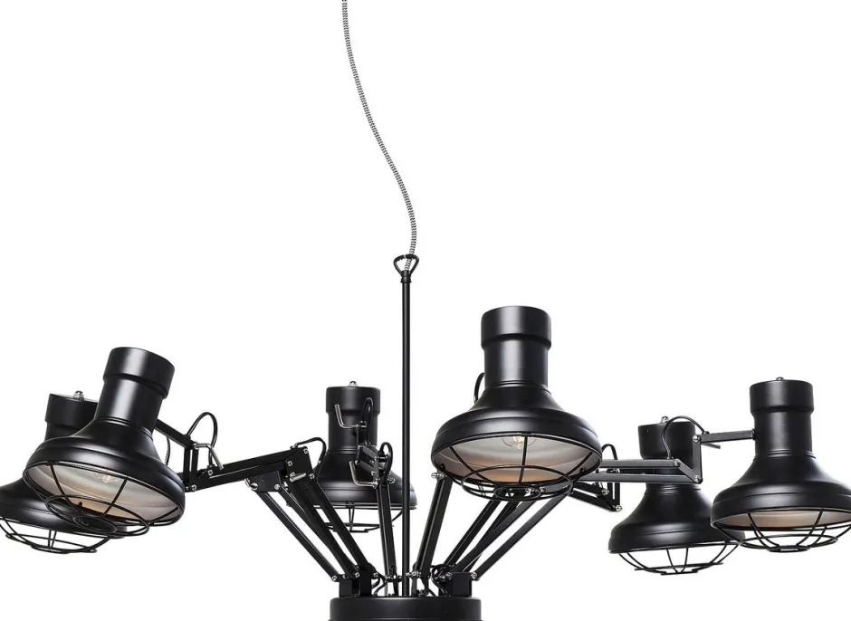 Lampa Wisząca Spider Multi 6-lite 110x60 Cm Czarna*KARE Design Discount