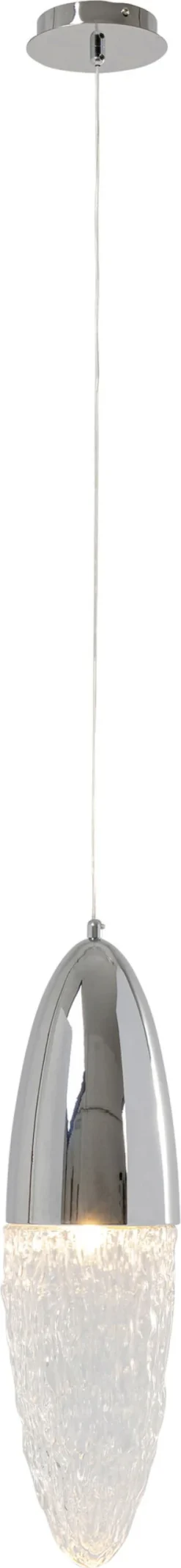 Lampa Wisząca Stal Chromowana Klosz Szklany Transparentny Ø17x60 Cm*KARE Design Outlet