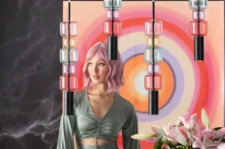 Lampa Wisząca Stal Czarna I Kolorowe Szkło 100x61 Cm*KARE Design