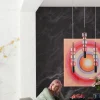 Lampa Wisząca Stal Czarna I Kolorowe Szkło 70x61 Cm*KARE Design Sale