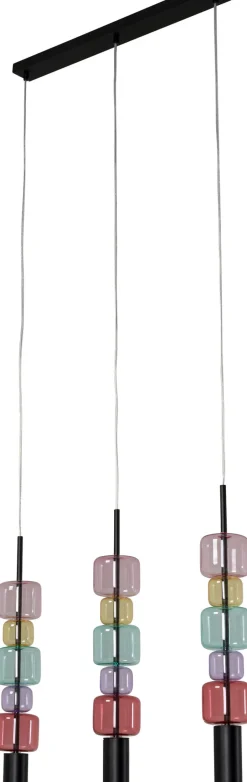 Lampa Wisząca Stal Czarna I Kolorowe Szkło 70x61 Cm*KARE Design Sale
