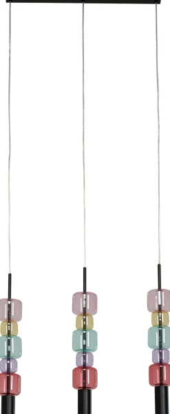 Lampa Wisząca Stal Czarna I Kolorowe Szkło 70x61 Cm*KARE Design Sale